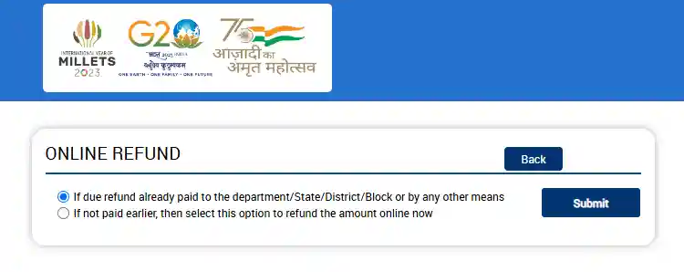 PM Kisan Online Refund